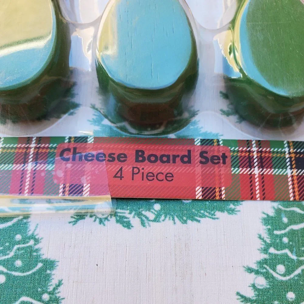 Boston Warehouse Bamboo Wood Cheese Board Set - 4 Pieces